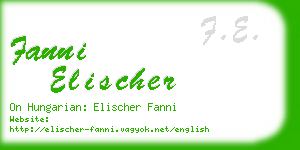 fanni elischer business card